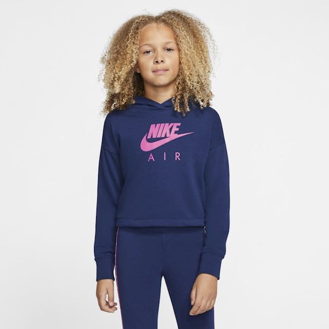Nike Air Older Kids' (Girls') Cropped Hoodie - Blue | CJ7413-492 ...