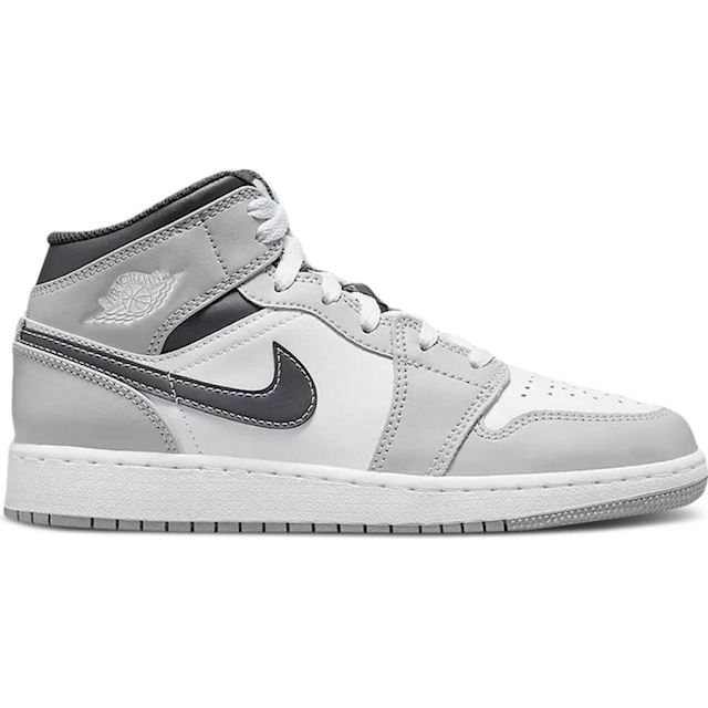 Nike Air Jordan Air Jordan 1 Mid Light Smoke Grey Anthracite GS | 554725-078 | FOOTY.COM