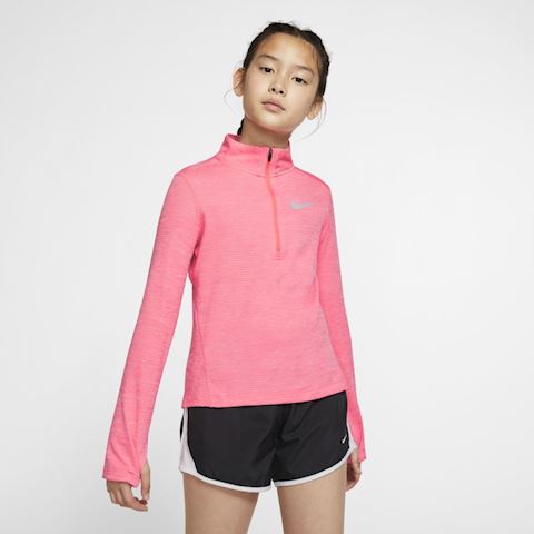 Nike Older Kids' (Girls') Long-Sleeve 1/2-Zip Running Top - Pink ...