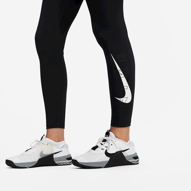 Nike One Women's Mid-Rise 7/8 Graphic Training Leggings - Black ...