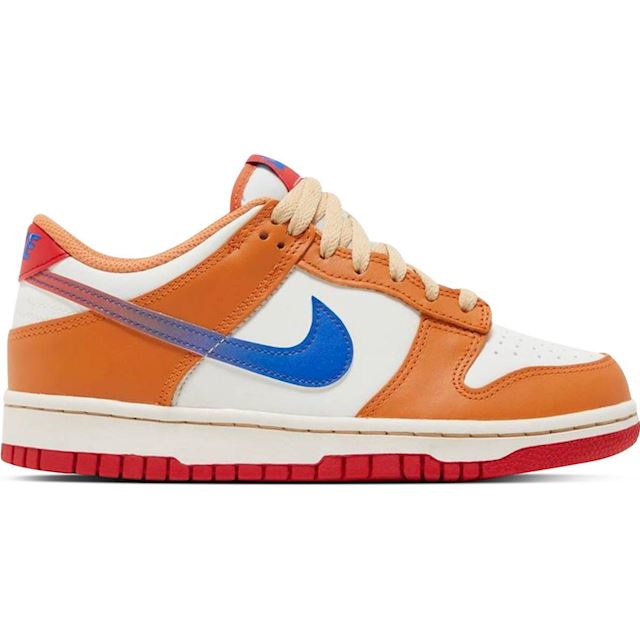 orange and blue dunks