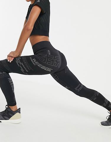 reebok training seamless leggings in black