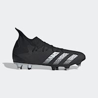 black laceless football boots