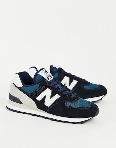 New Balance 574 trainers in black and grey | ML574BD2 | FOOTY.COM