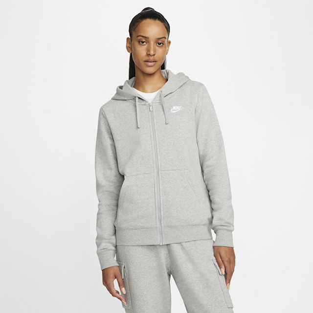 Nike Sportswear Club Fleece Women's Full-Zip Hoodie - Grey | DQ5471-063 ...