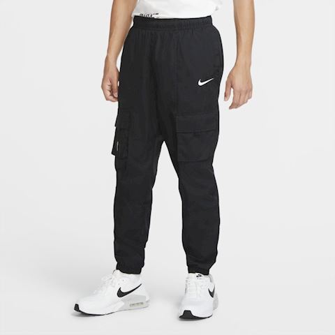 nike air woven cuffed joggers black