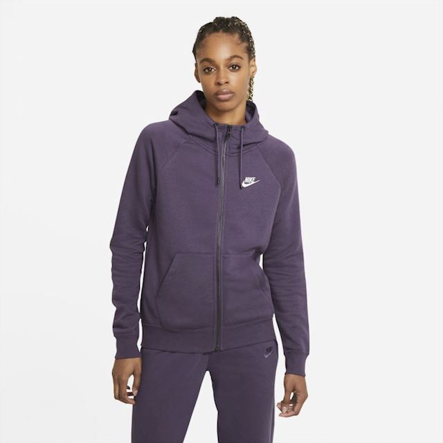 Nike Sportswear Essential Women's Full-Zip Fleece Hoodie - Purple ...