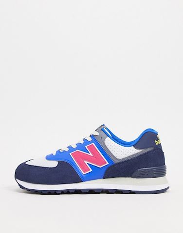 New Balance 574 trainers in light blue 
