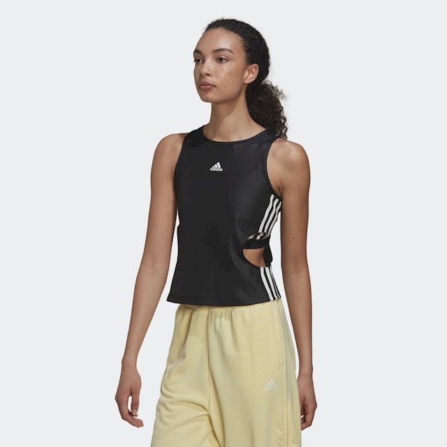 adidas Hyperglam Fitted Tank Top With Cutout Detail | HD6286 | FOOTY.COM