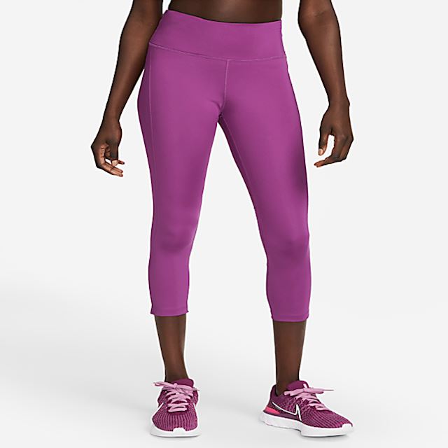 Nike Fast Women's MidRise Crop Running Leggings Purple CZ9238503
