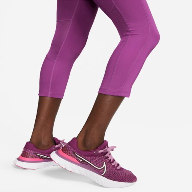 Nike DriFIT Fast Women's MidRise Crop Running Leggings Purple