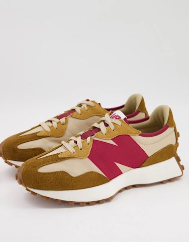 New Balance 327 trainers in tan and pink-Grey | MS327RT1 | FOOTY.COM