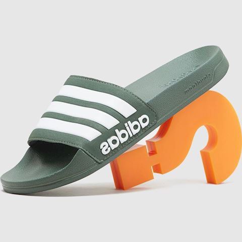 adidas cloudfoam adilette slides green