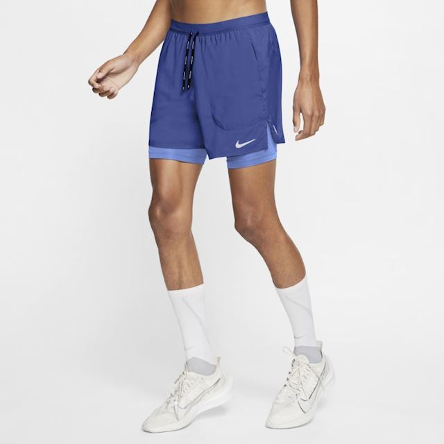 nike 2 in 1 shorts blue