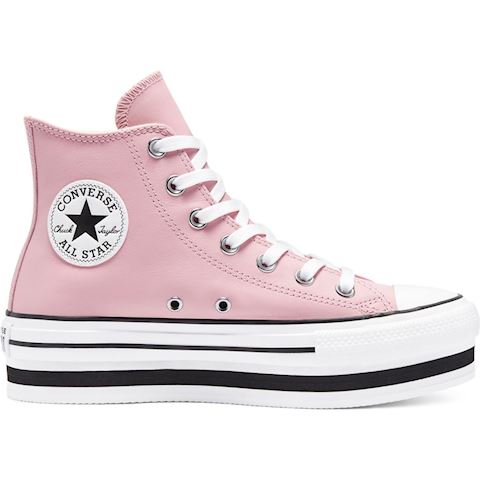 converse chuck taylor all star leather eva high top pink