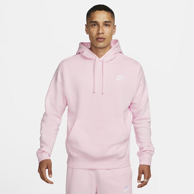 Nike Sportswear Club Fleece Pullover Hoodie - Pink | BV2654-663 | FOOTY.COM