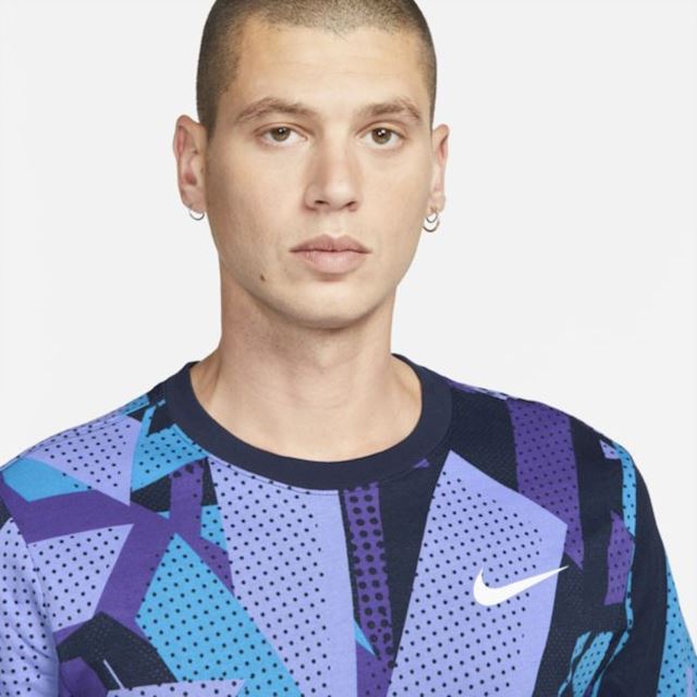 Nike Dri-FIT Men's Printed Training T-Shirt - Purple | DM6253-550 ...