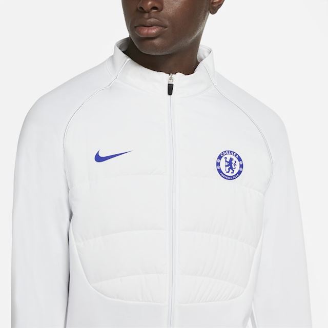 Nike Chelsea F.C. Strike Winter Warrior Men's Padded Football Drill Jacket - White | CT2650-101 