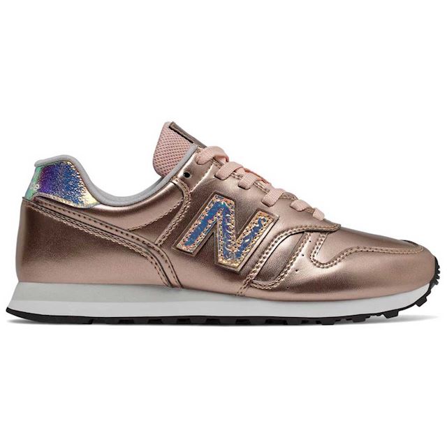 new balance 373 sneakers in black and rose gold