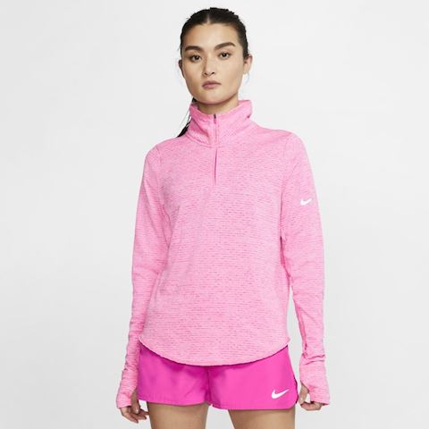 pink half zip running top