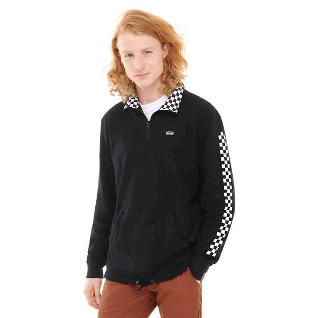 VANS Versa Quarter Zip Sweater (black-checkerboard) Men Black | VN0A3W3D95Y  | FOOTY.COM