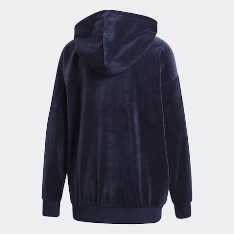 velour trefoil hoodie