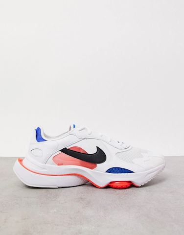 nike air zoom division sneakers in red white and blue