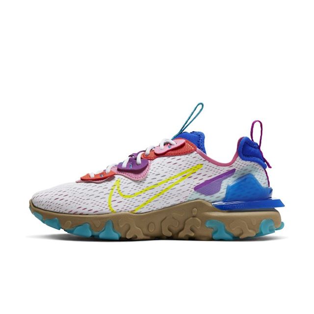 nike react vision trainers in grey and cream