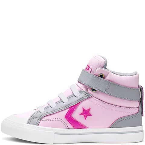 Converse Older Kids Two-Tone Leather Pro Blaze Strap High Top | 666050C | FOOTY.COM