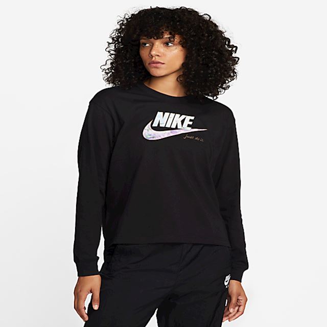 Nike Sportswear Women's Long-Sleeve T-Shirt - Black | DV9945-010 ...