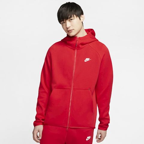 red nike full zip hoodie