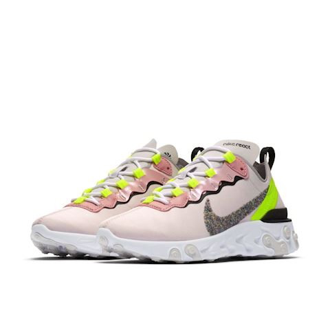 nike pink and green react element 55 trainers