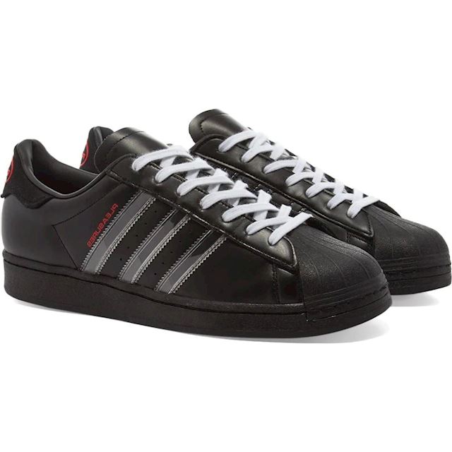 adidas x Pleasures Superstar Core Black/ Ftwr White/ Red | GY5691 ...