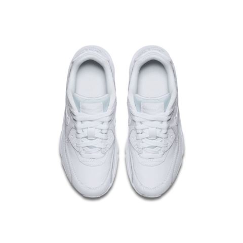 Nike Air Max 90 Leather Younger Kids' Shoe - White | 833414-100 | FOOTY.COM