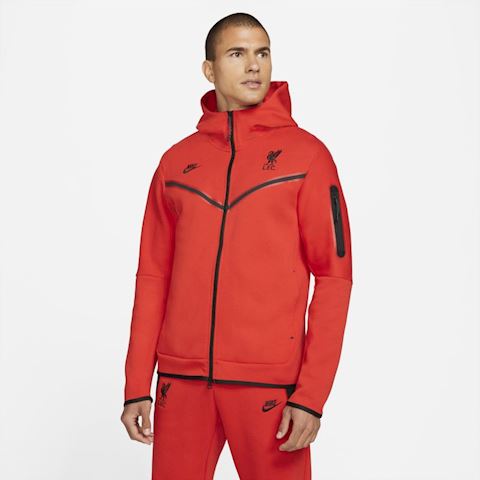 mens nike tech fleece red