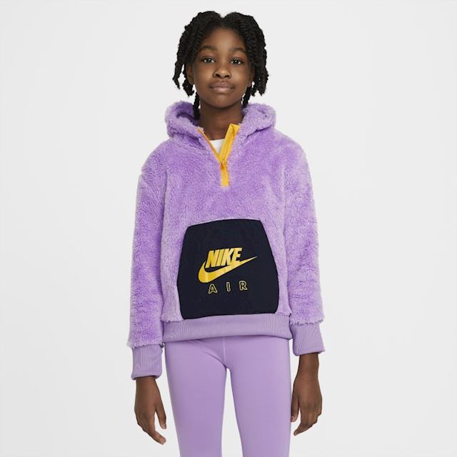 Nike Air Older Kids' (Girls') Sherpa Hoodie - Purple | CU8550-589 ...