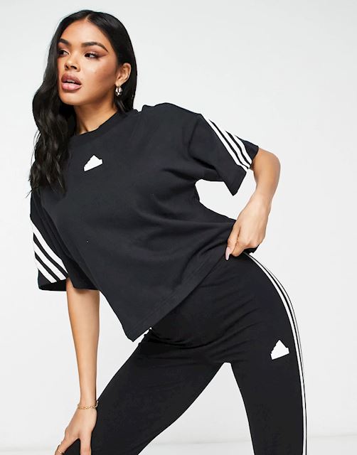 adidas Sportswear future icons 3 stripes t-shirt in black | HT4695 ...