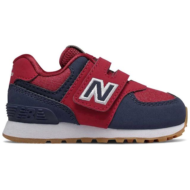 New Balance Hook and Loop 574 Shoes - Natural Indigo/Neo Crimson