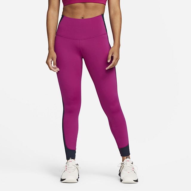 Nike Yoga Women's High-Waisted 7/8 Ribbed-Panel Leggings - Purple ...