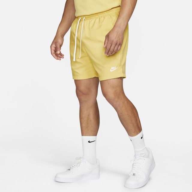 nike yellow woven shorts