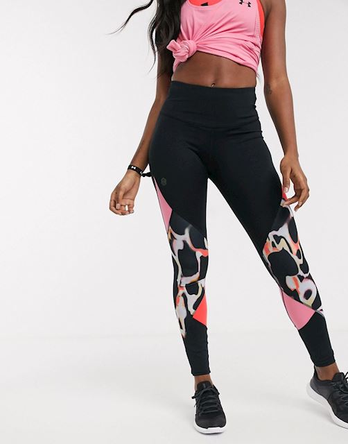 UA RUSH Print Colour Block Leggings 