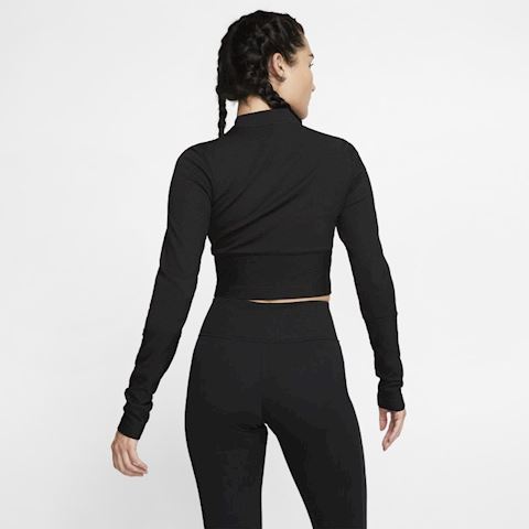 nike air ribbed high neck gray long sleeve top