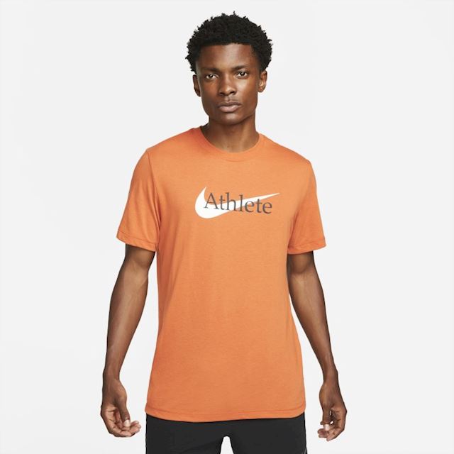 Nike Dri-FIT Men's Swoosh Training T-Shirt - Orange | CW6950-816 ...