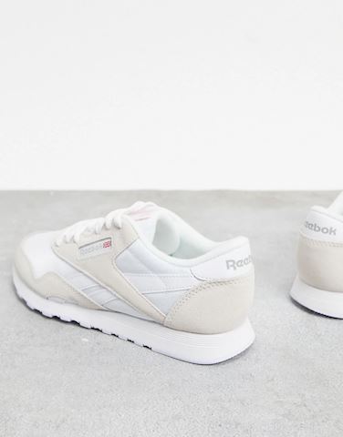 reebok classic nylon white and cream trainers