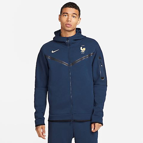 France Men's Nike Full-Zip Tech Fleece Hoodie - Blue | DH4772-410 ...