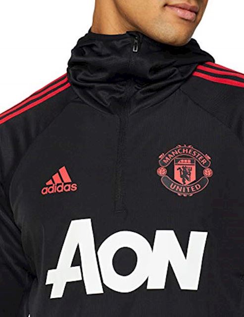 adidas Manchester United 18/19 1/4 Zip L/S Warm Up Hooded Top | CW7623 ...