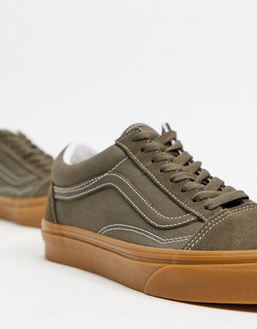 green old skool vans gum sole