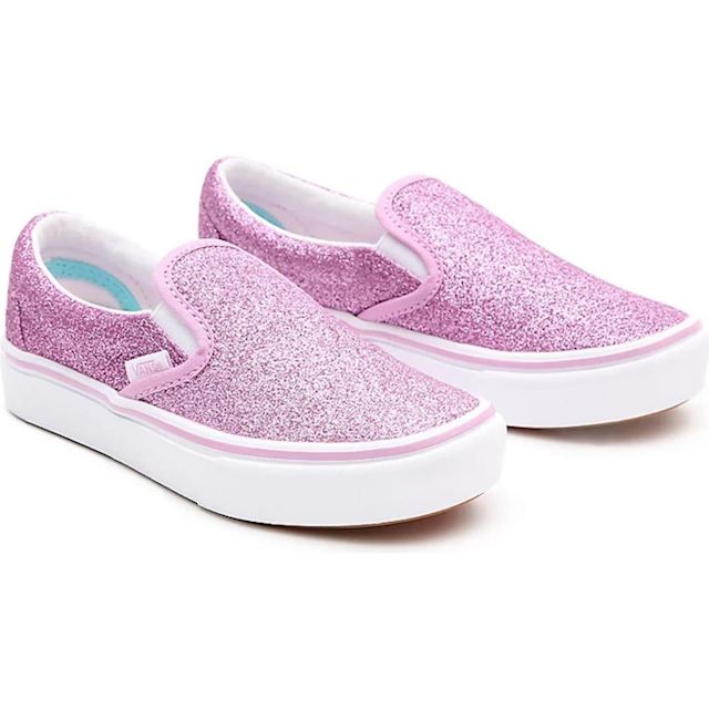 VANS Kids Glitter Comfycush Slip-on Shoes (4-8 Years) ((glitter) Orchid ...