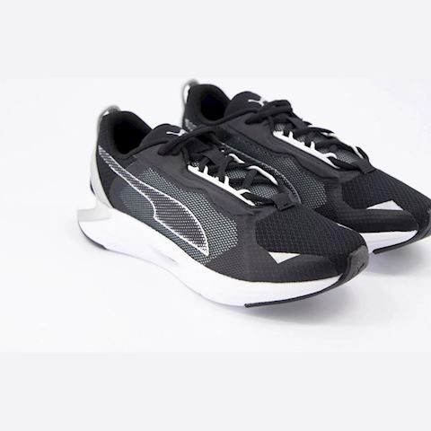 puma training ultraride trainers in black and and silver