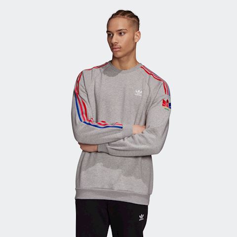 adidas men's originals 3d trefoil crewneck sweatshirt